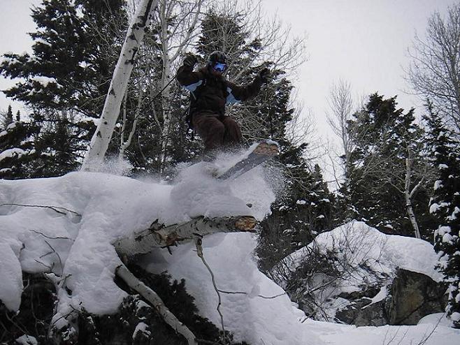 Riding a downed Tree