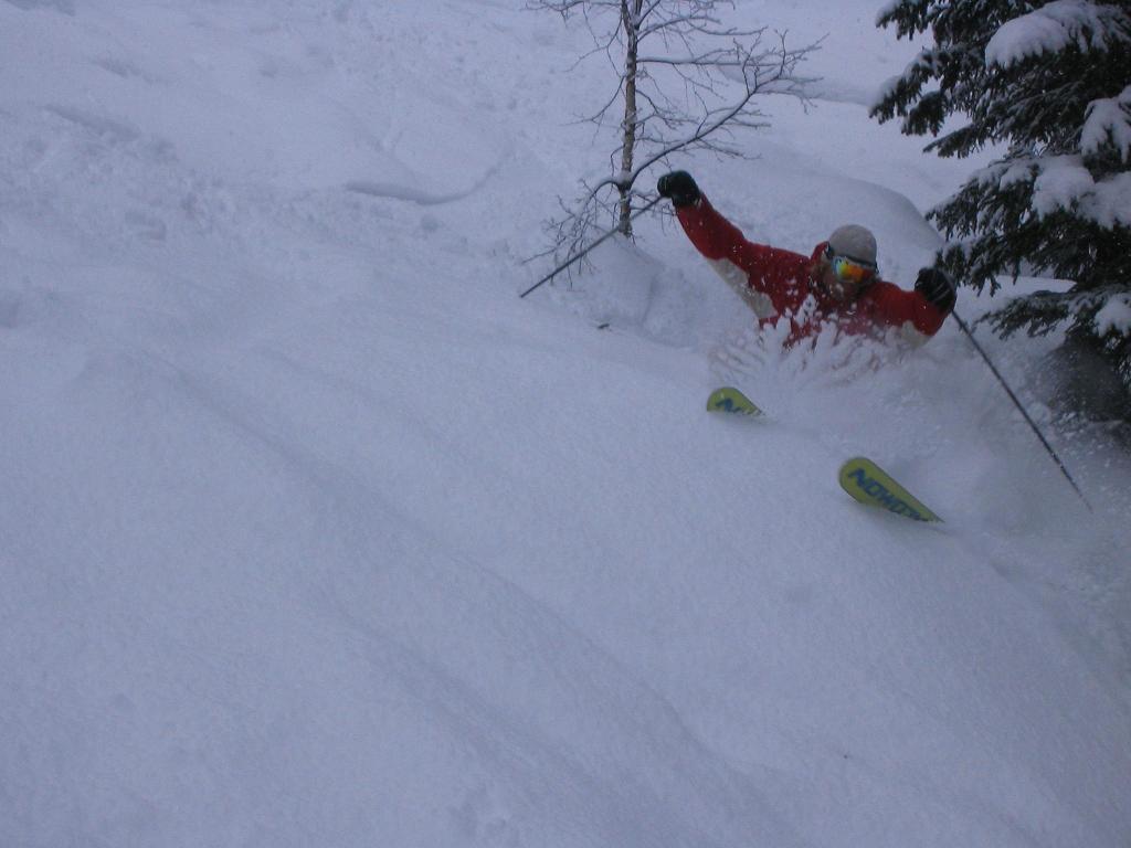 Riding some nice pow....