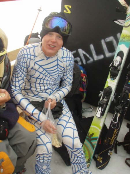 Rob Harrison dressing how he usually dresses at Momentum ever day he digs