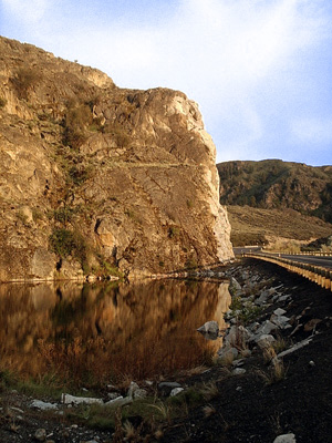Rocks and pond