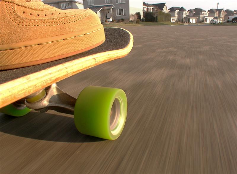 Rolling down the street