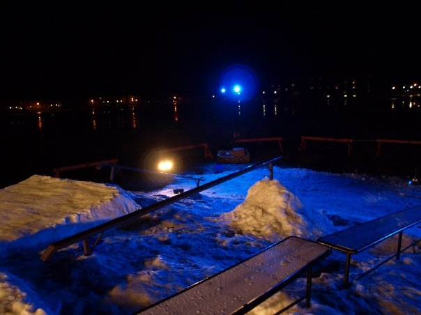 Saint Michael's College Rail jam set up 2