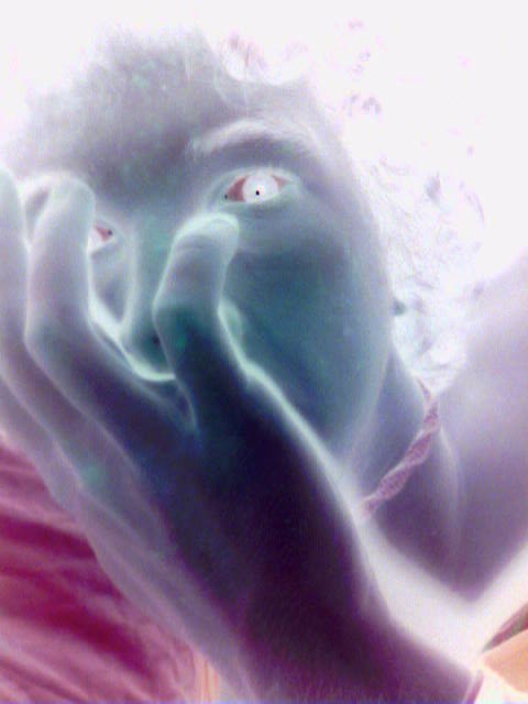 Scary negative of me face