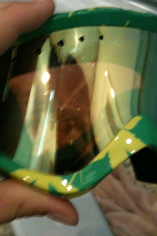 Scratched part of the lens