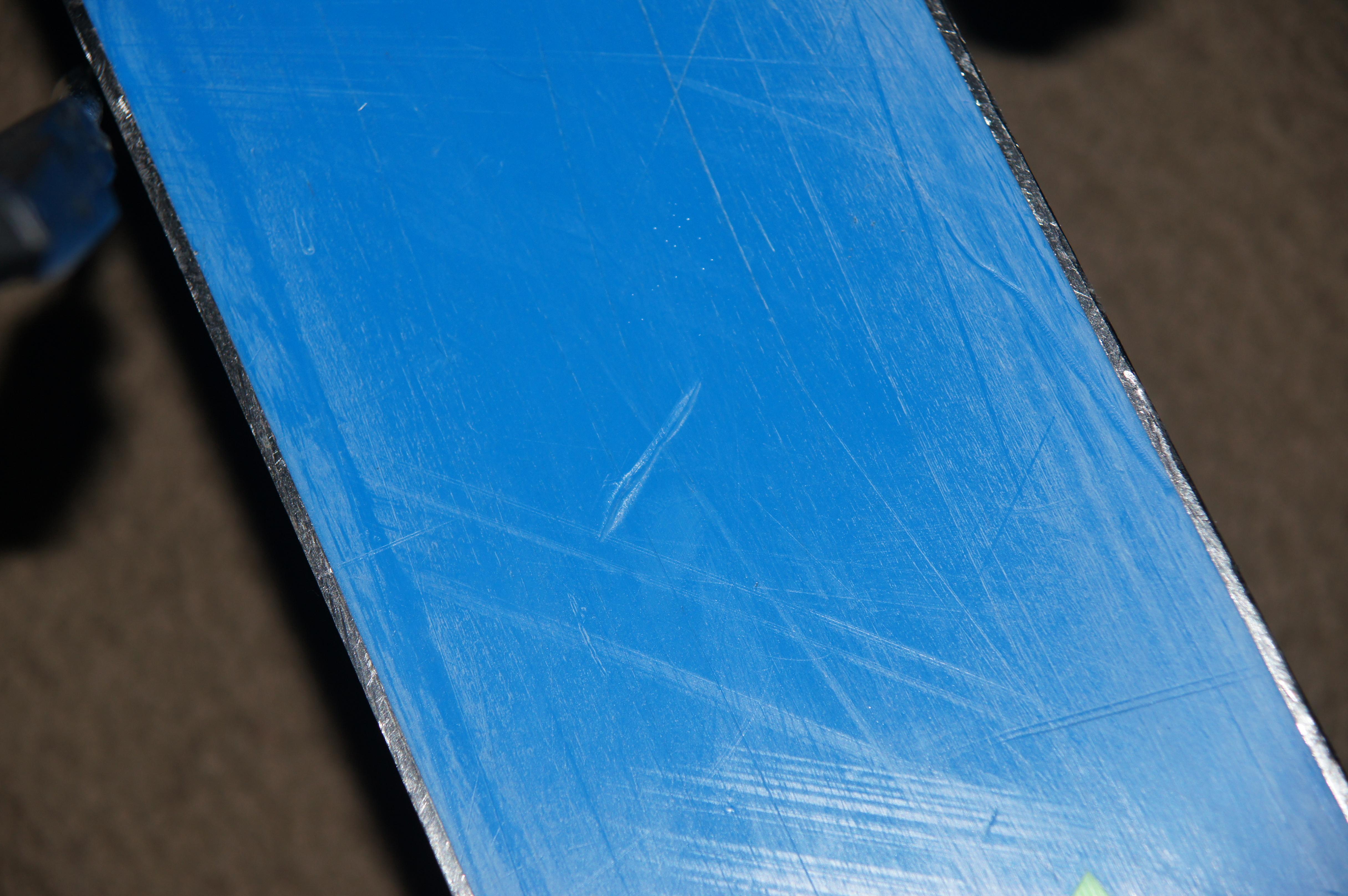 Scratches from rails