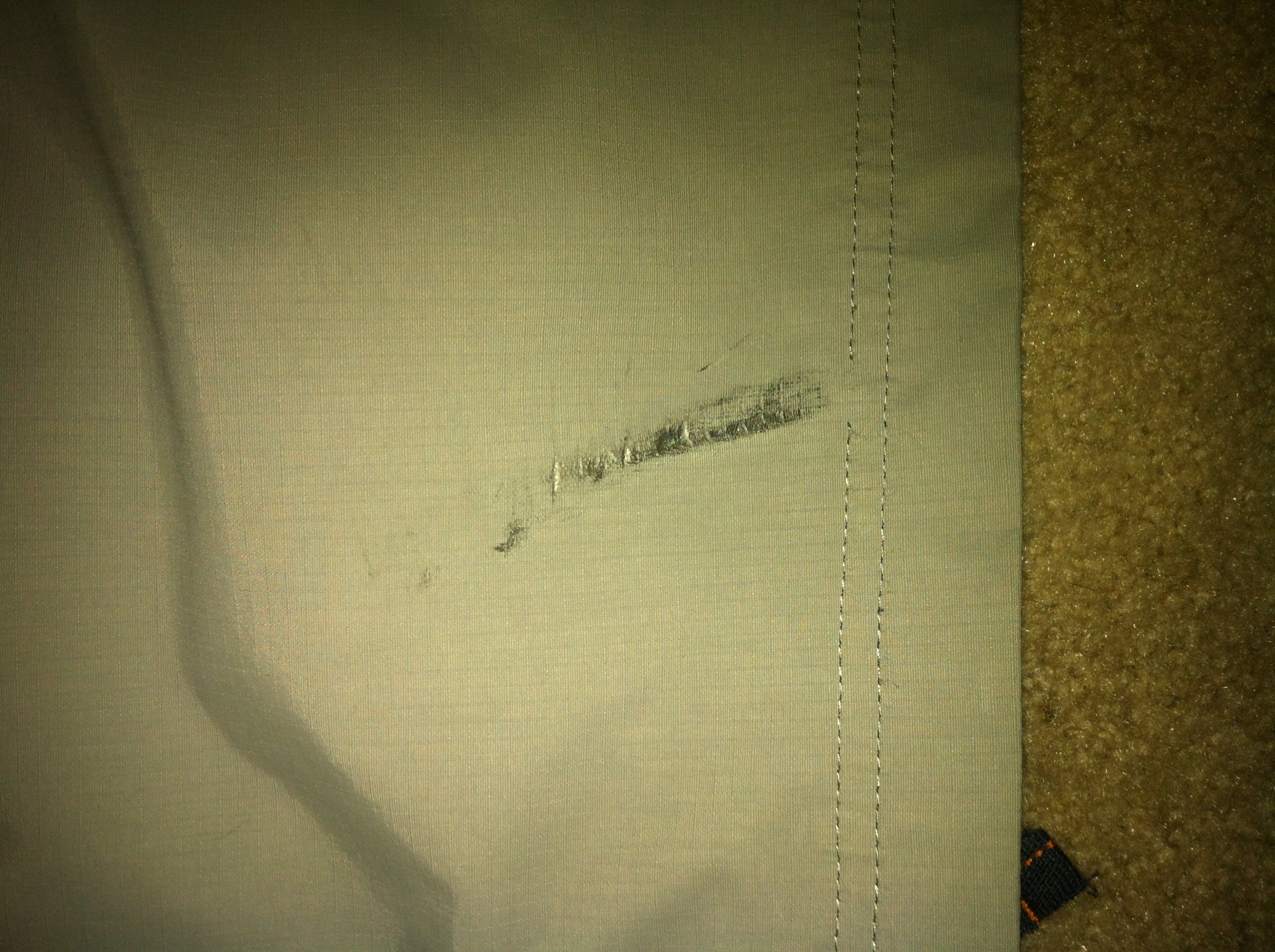 Scuff on jacket
