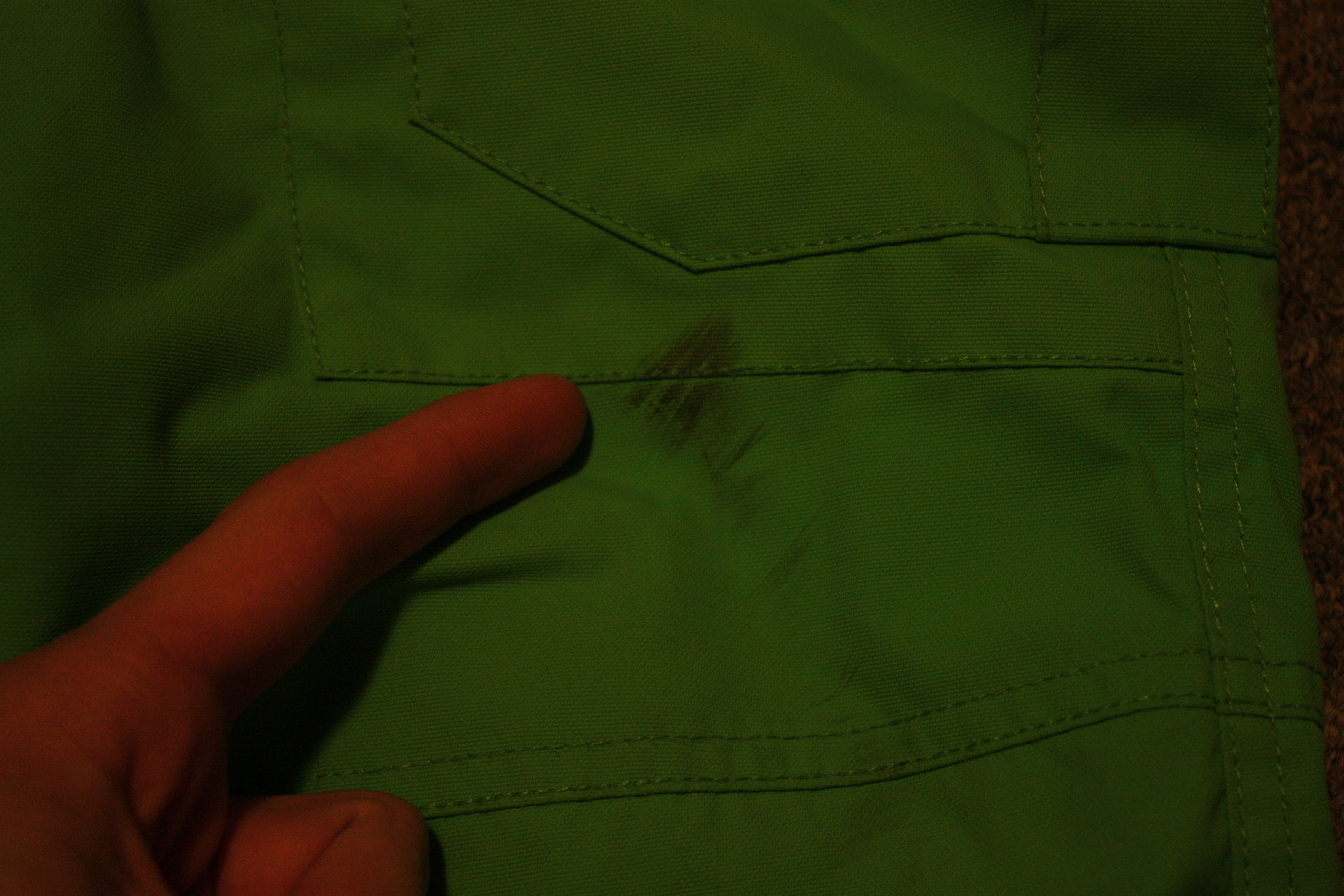 Scuff on pants