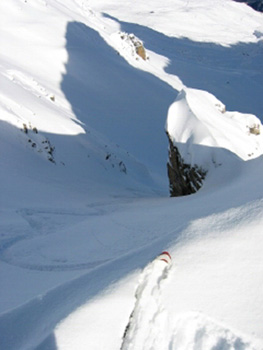 Second run New Years day. Col du fruit second tracks