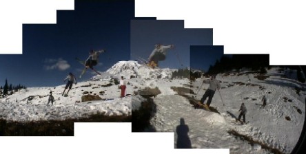 *SEQUENCE* Fish-i 180 mute over Mt. Rainier