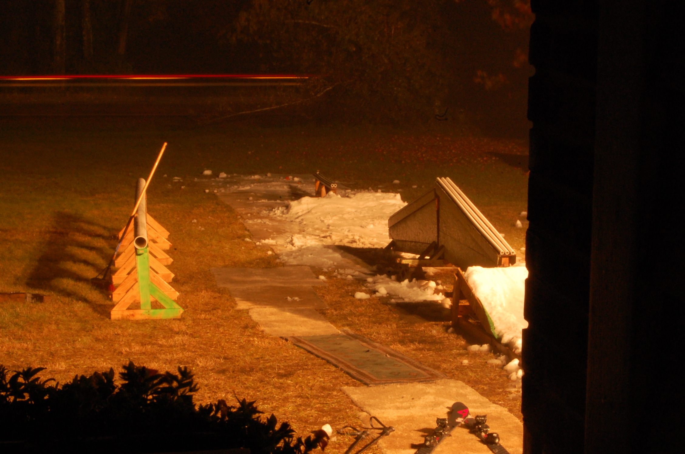 Set up in 5 minute rain storm