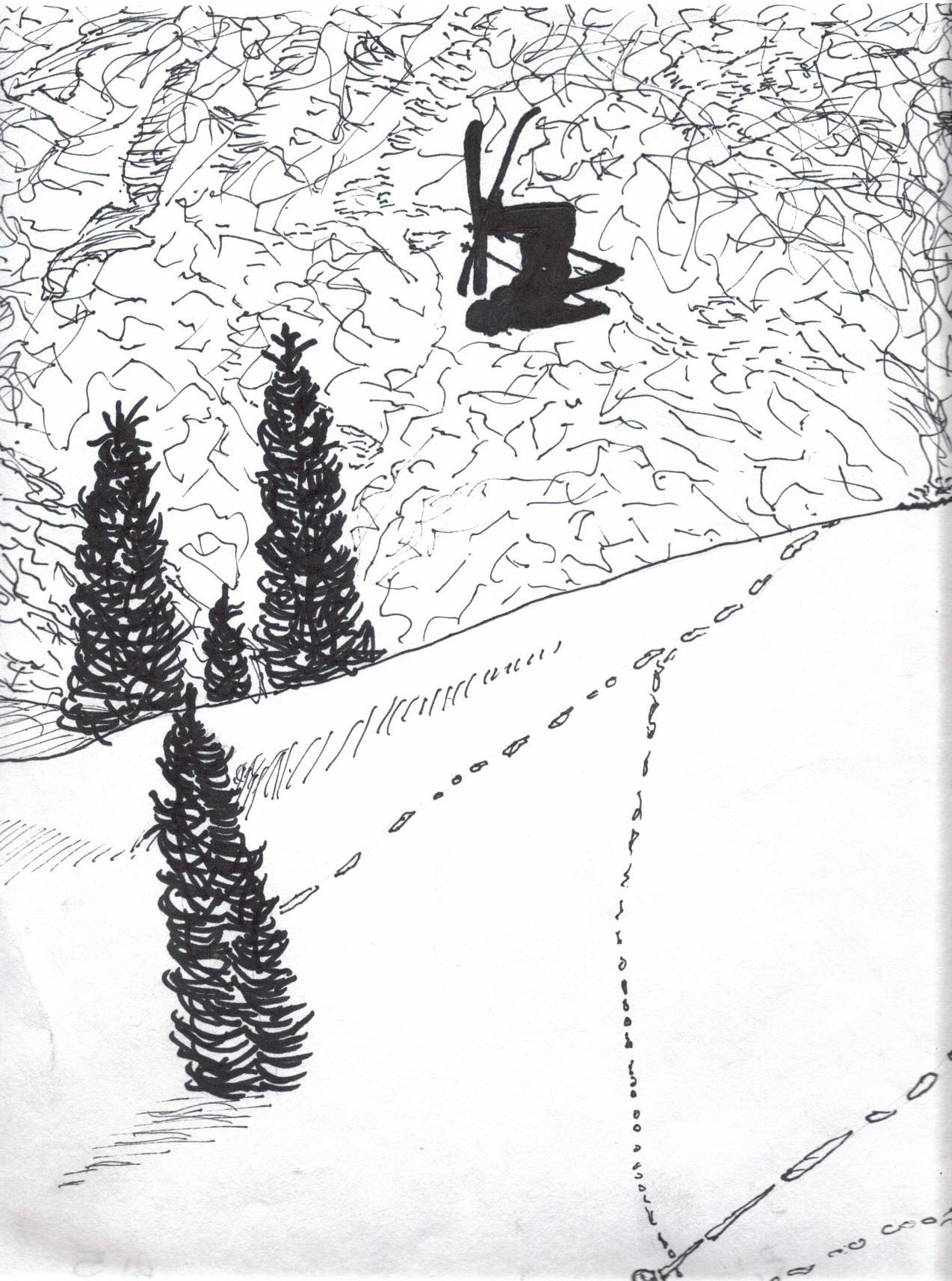 Sharpie skier