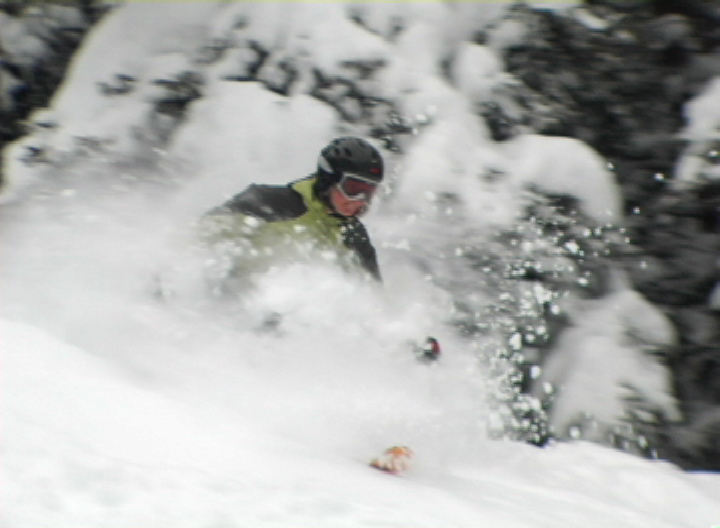 she can ski powder better than you can