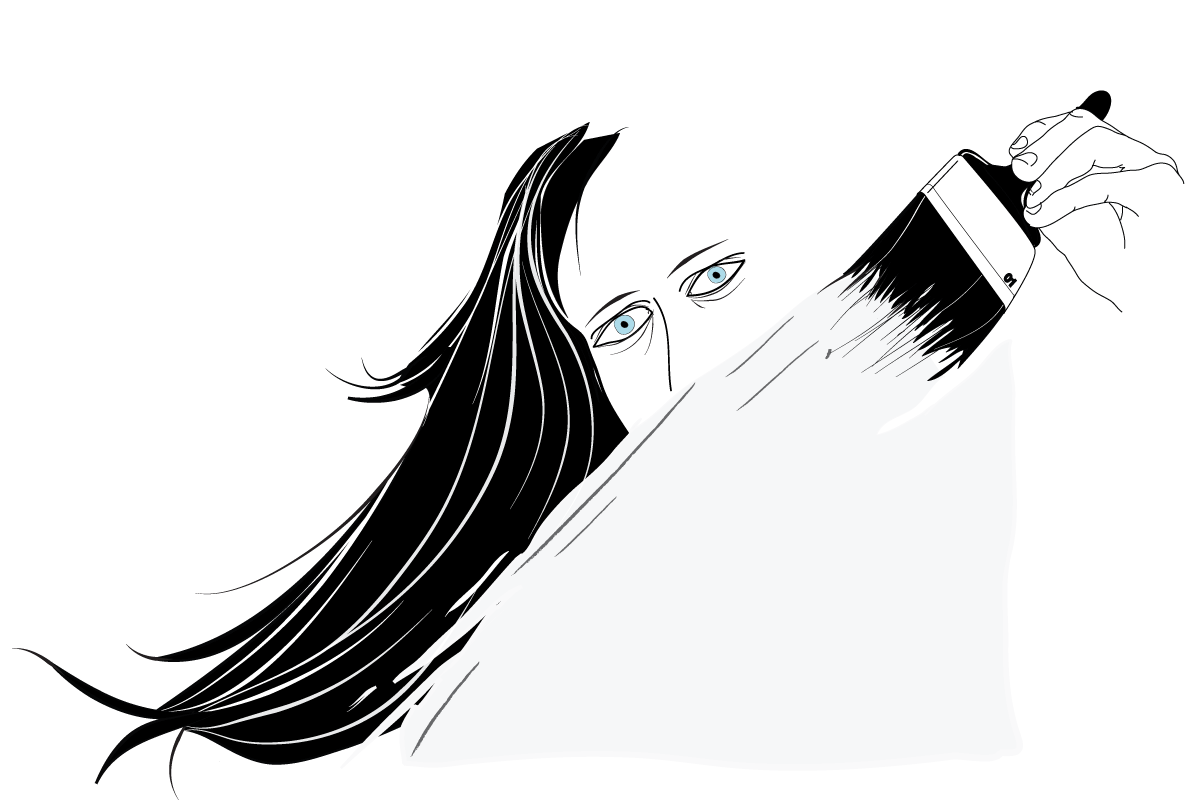 ...she thought it was all fake, mock life, mock freinds, she wanted to paint it white and start agai