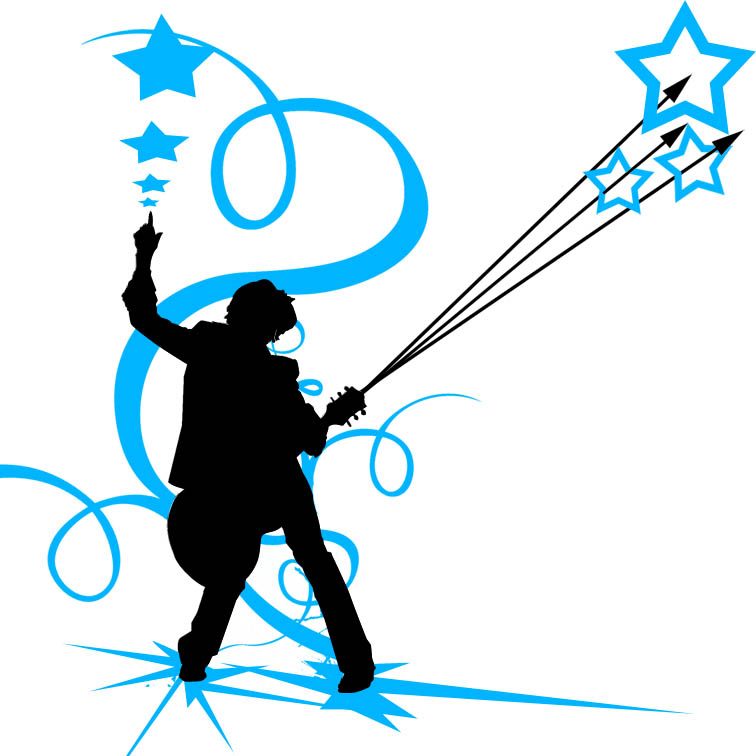 Shooting stars with guitars