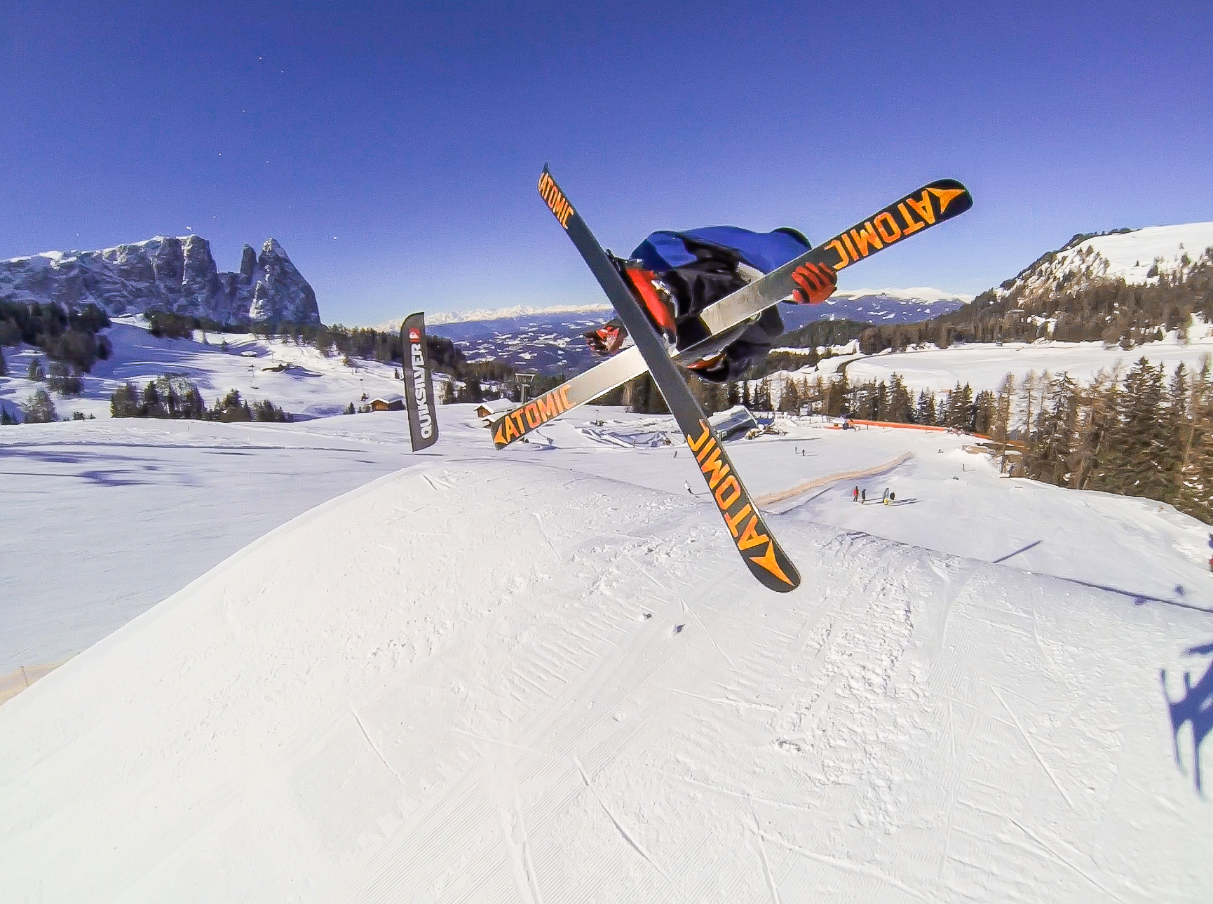 Shredding at Snowpark Seiseralm