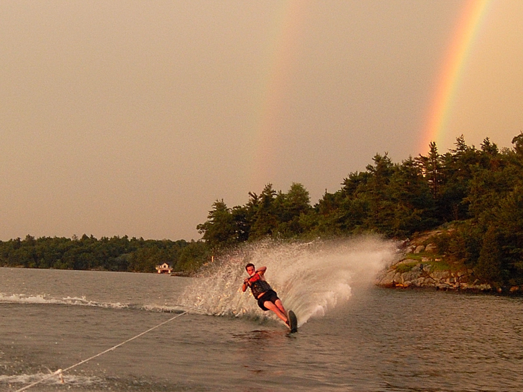 Sick day on the ski with 2 rainbows
