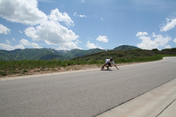 sick longboard shot