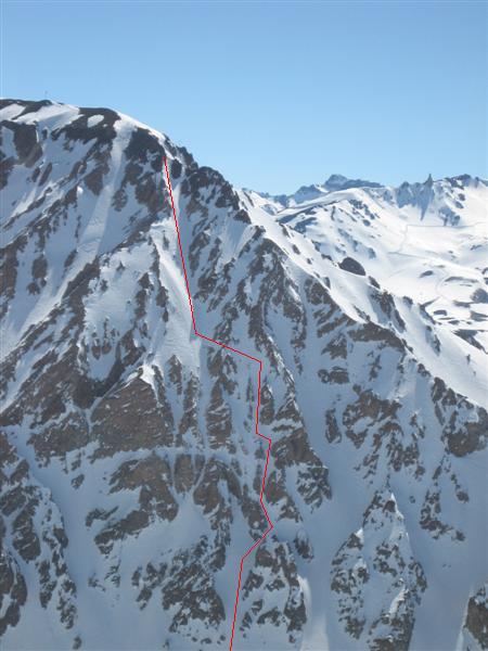 Sin salida couloir las lenas, argentina.(sick!)