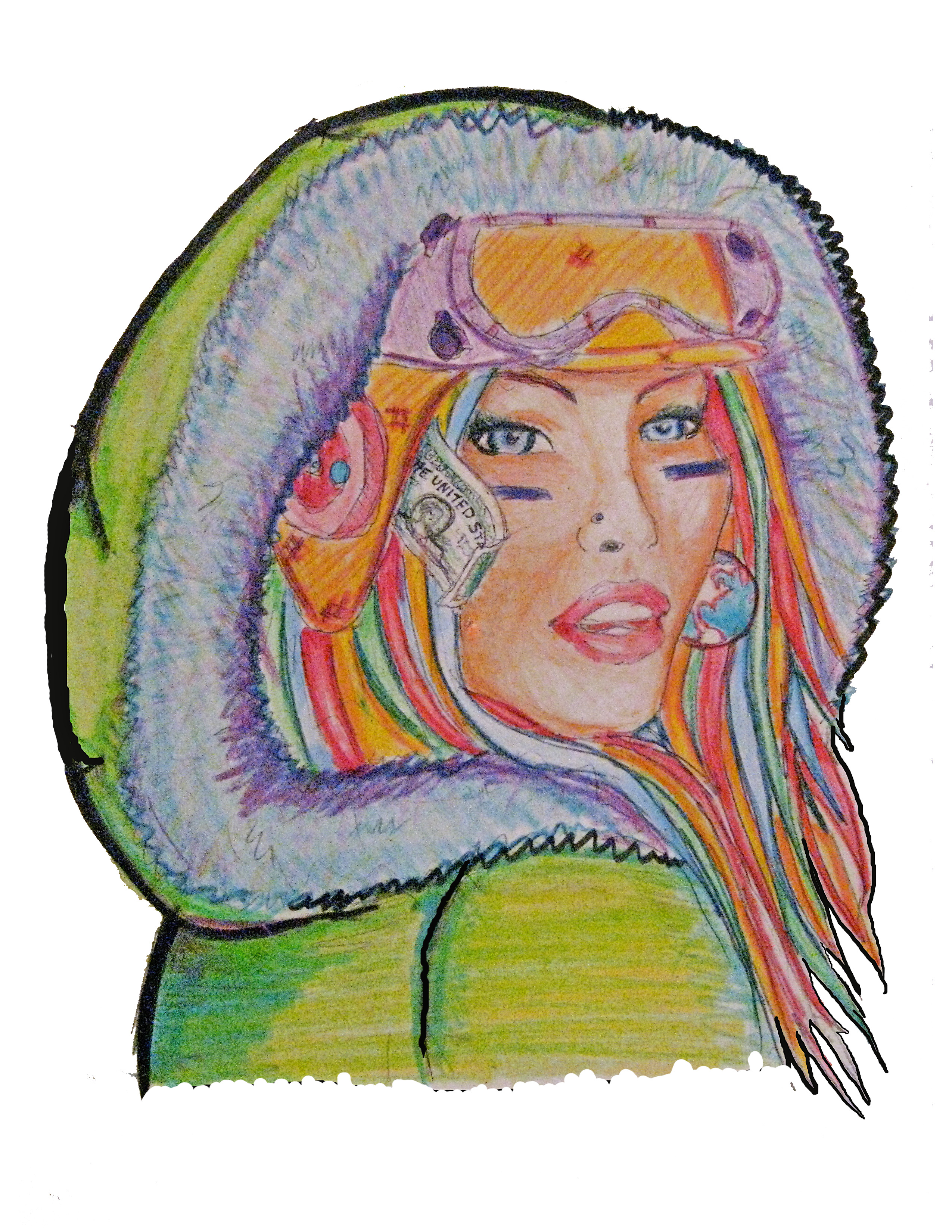 Sisters drawing - for thread