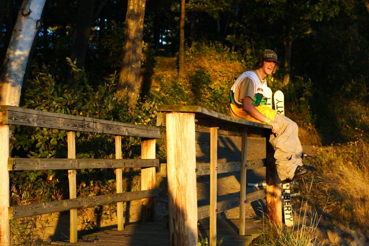 sitting and laughing...its all very exciting