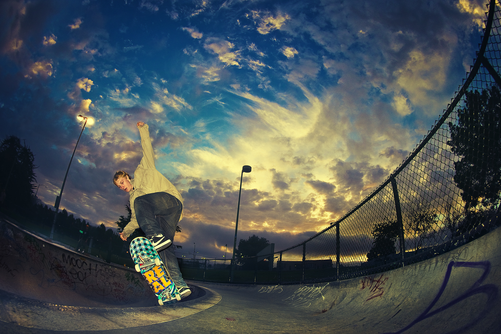 Skate dawn shot