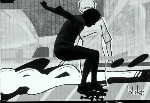 skating at the urban arts fest