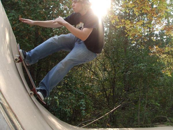 Skating my backyard ramp