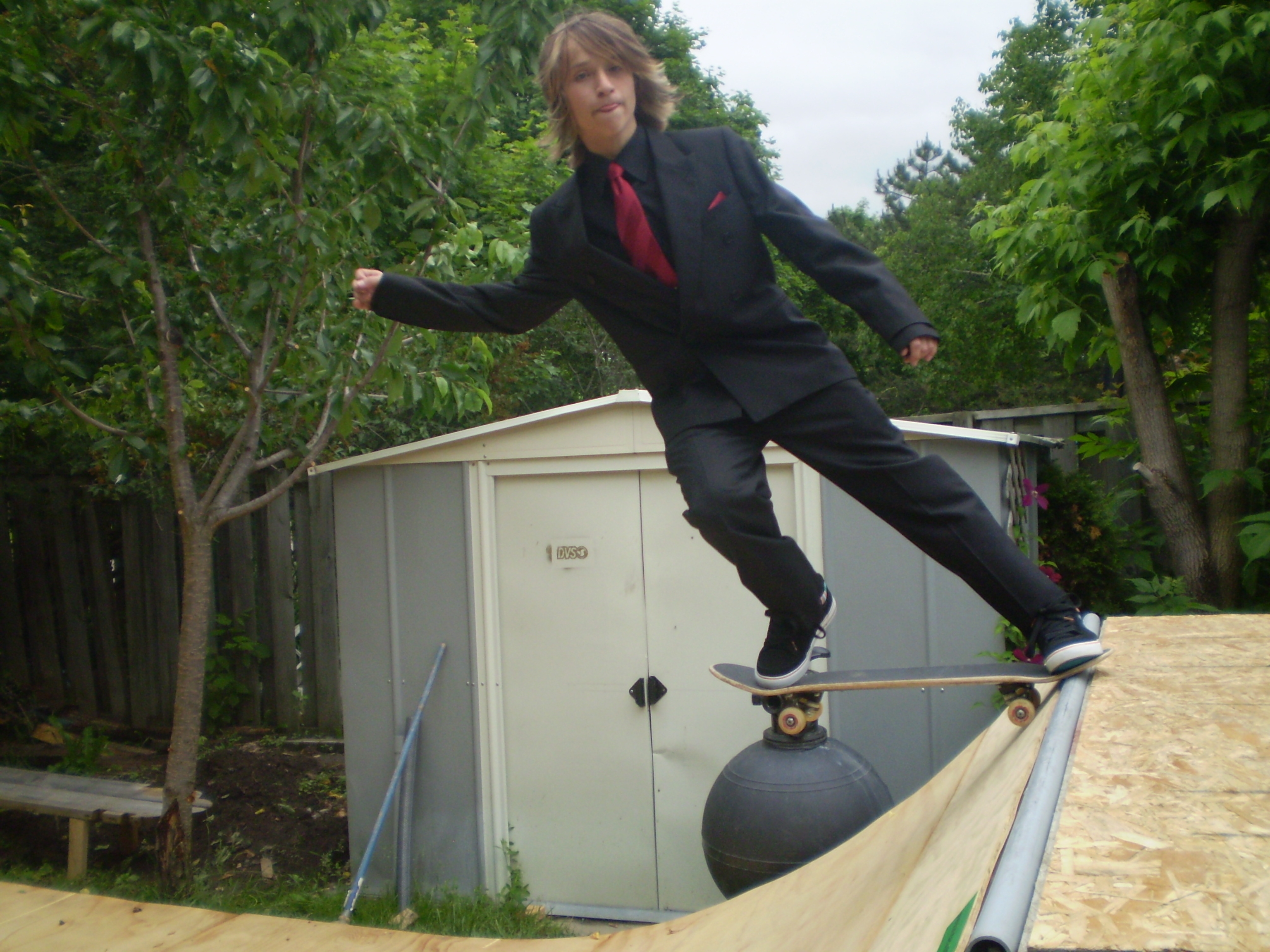 Skating my halfpipe in suit