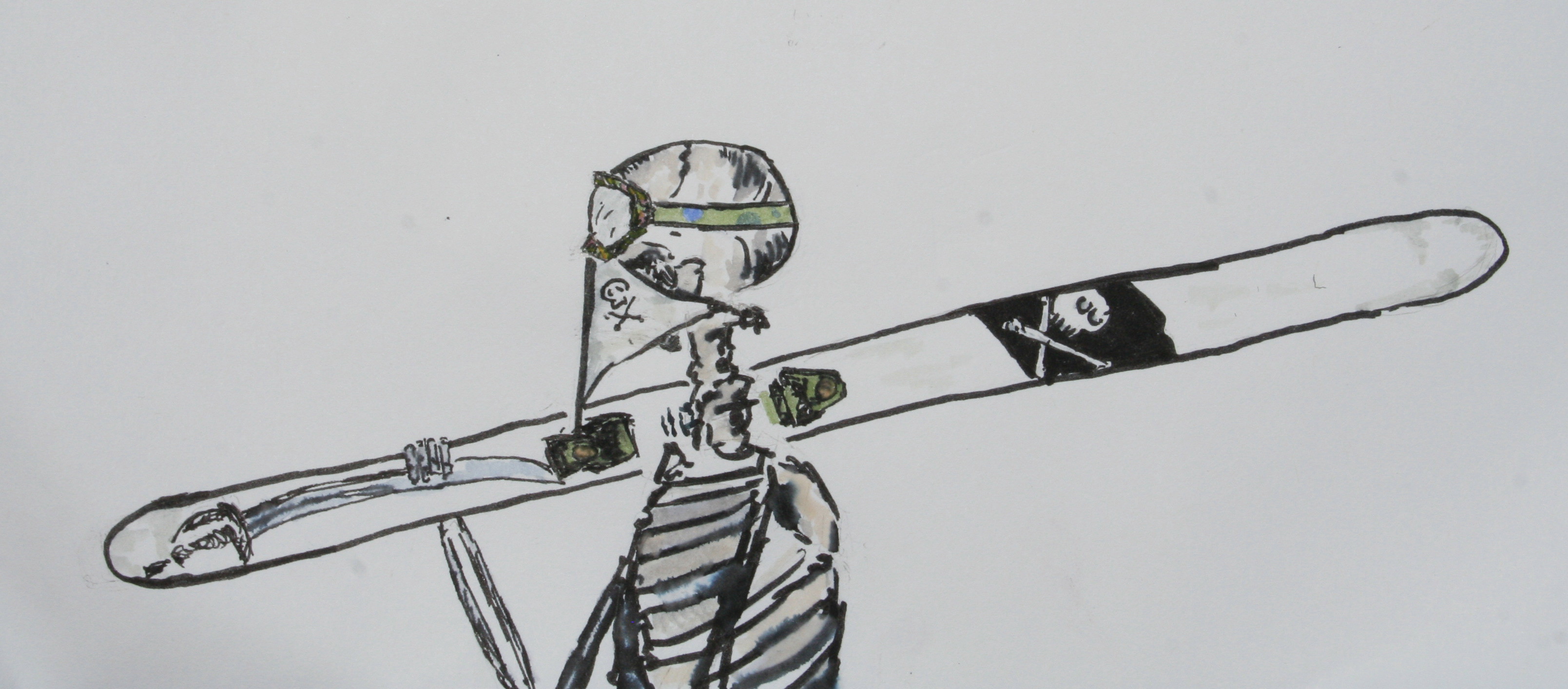Skeleton Skier