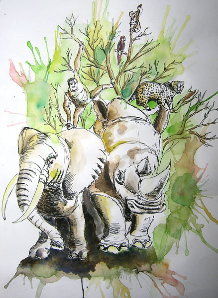 Sketch for a painting