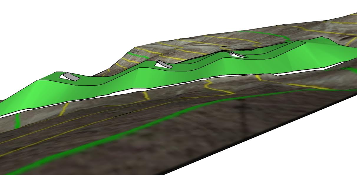 Sketchup of dirt works at cardies