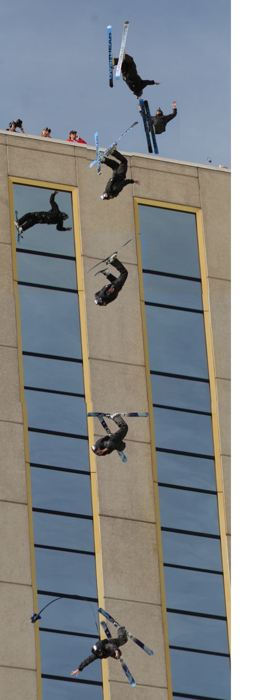 Ski BASE jump sequence