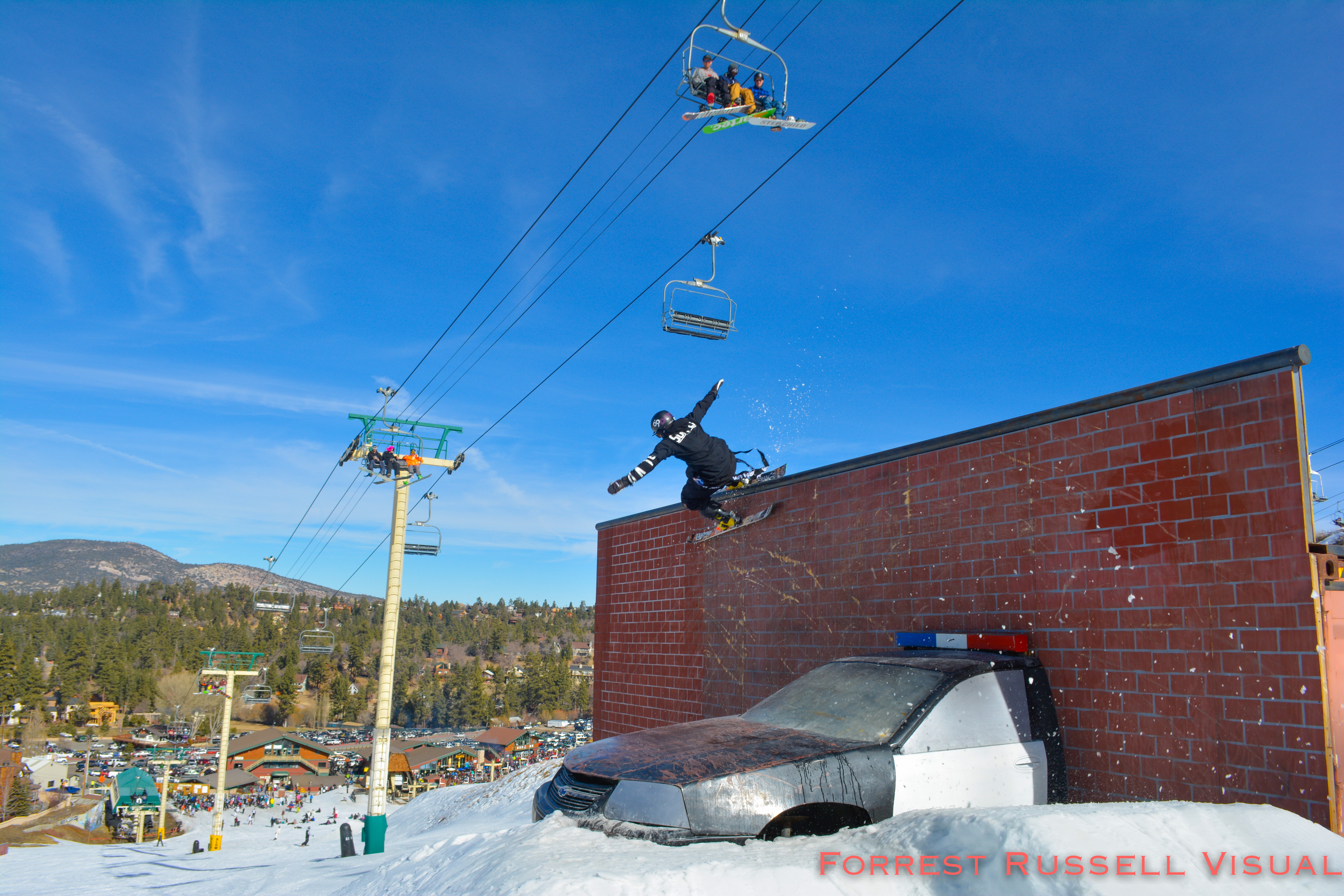 Ski over coping... Gnar.