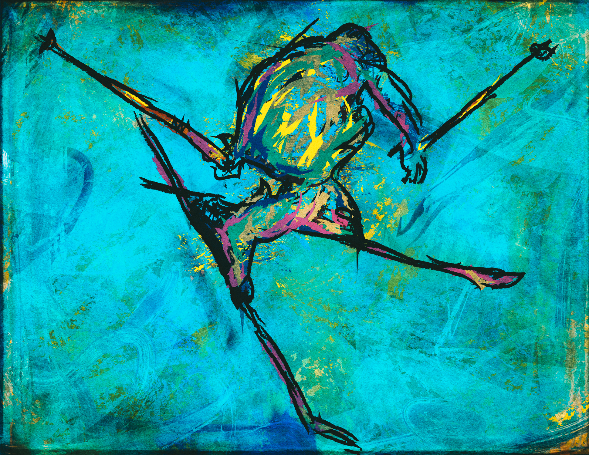 Skier based off of the Fauvism Art Movement