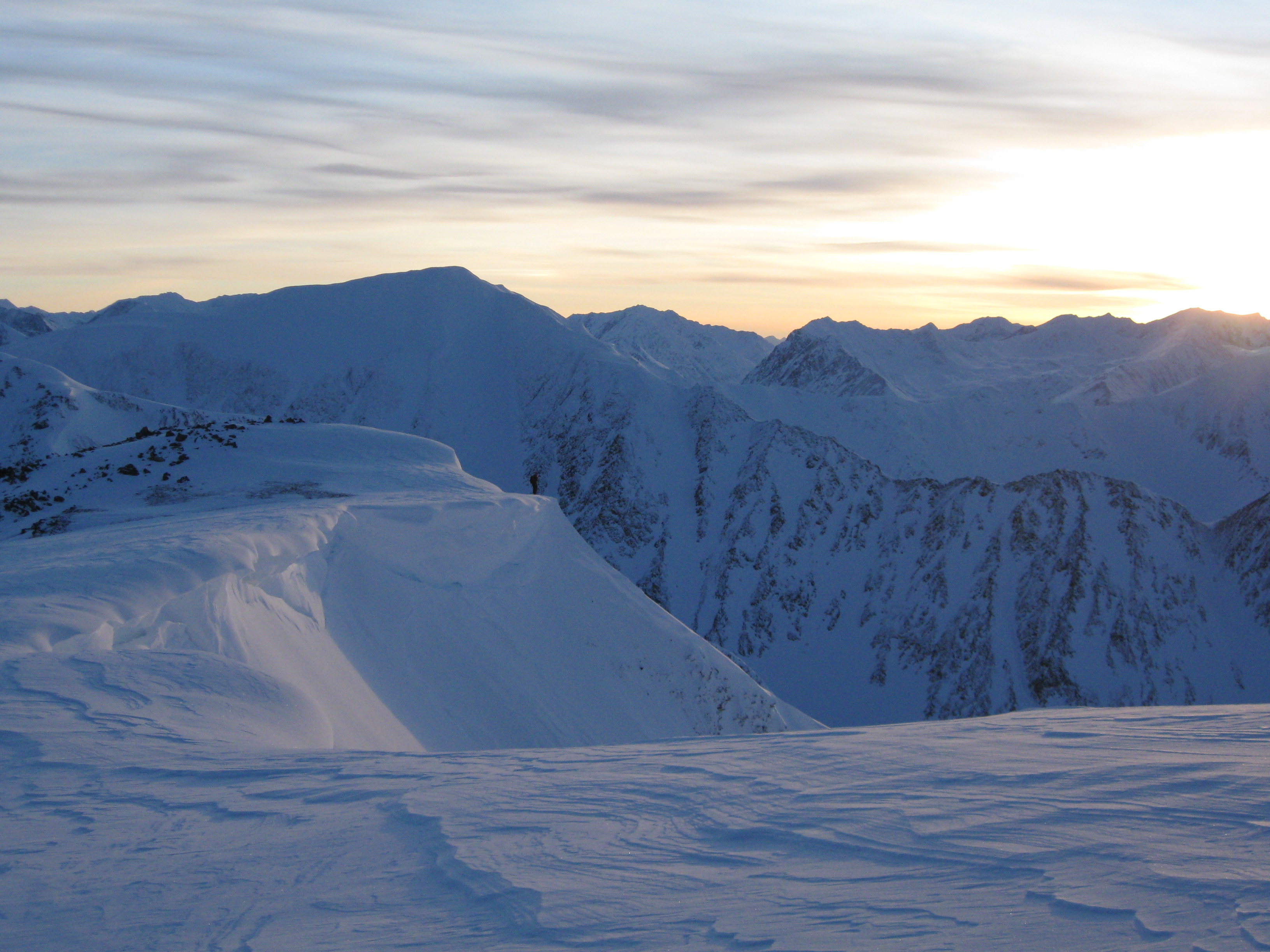 Skier checking entrance