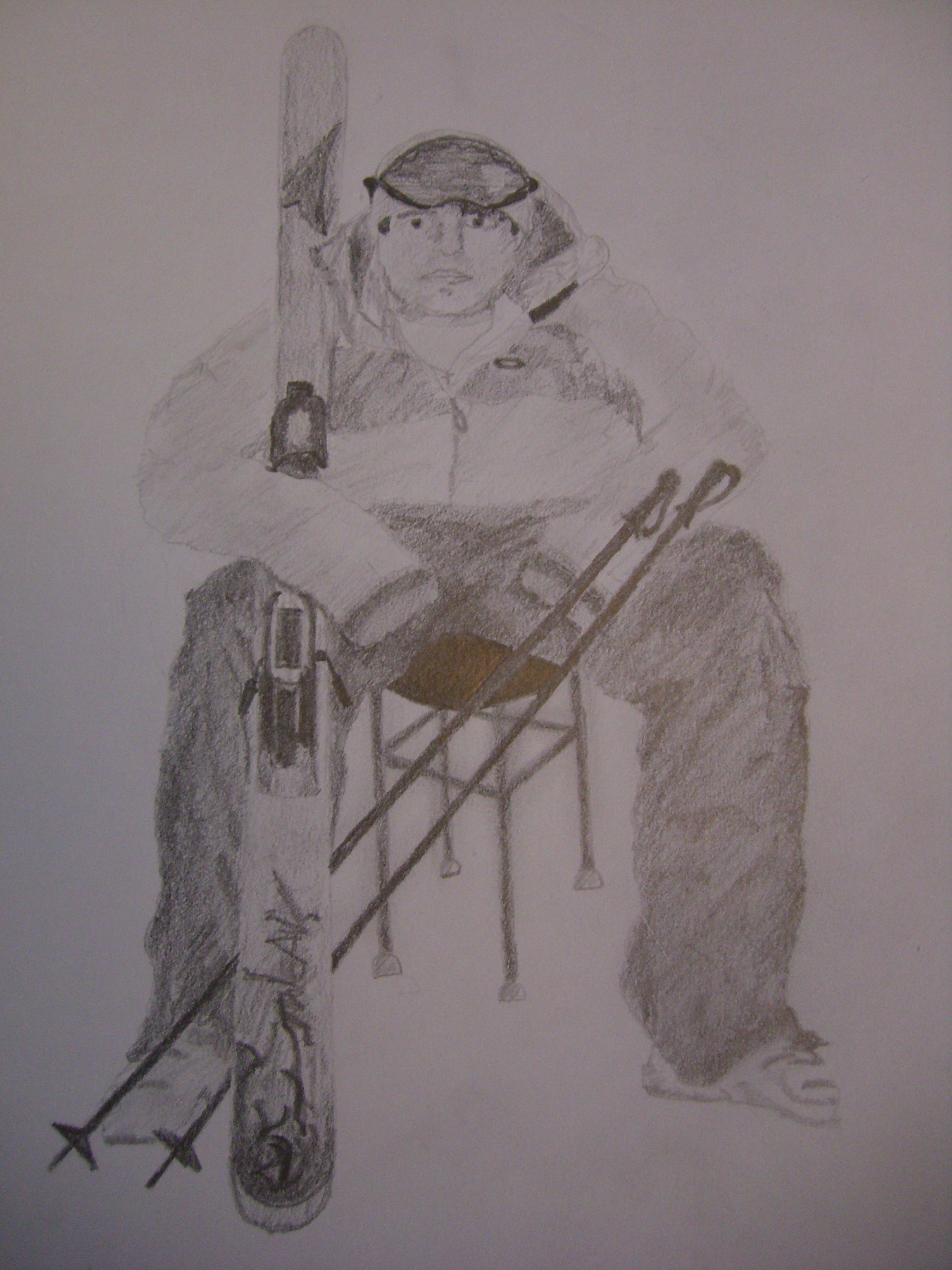 Skier drawing