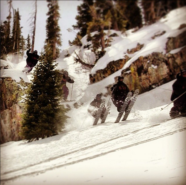Skier Trash Jacob Lutz Dropping Cliffs