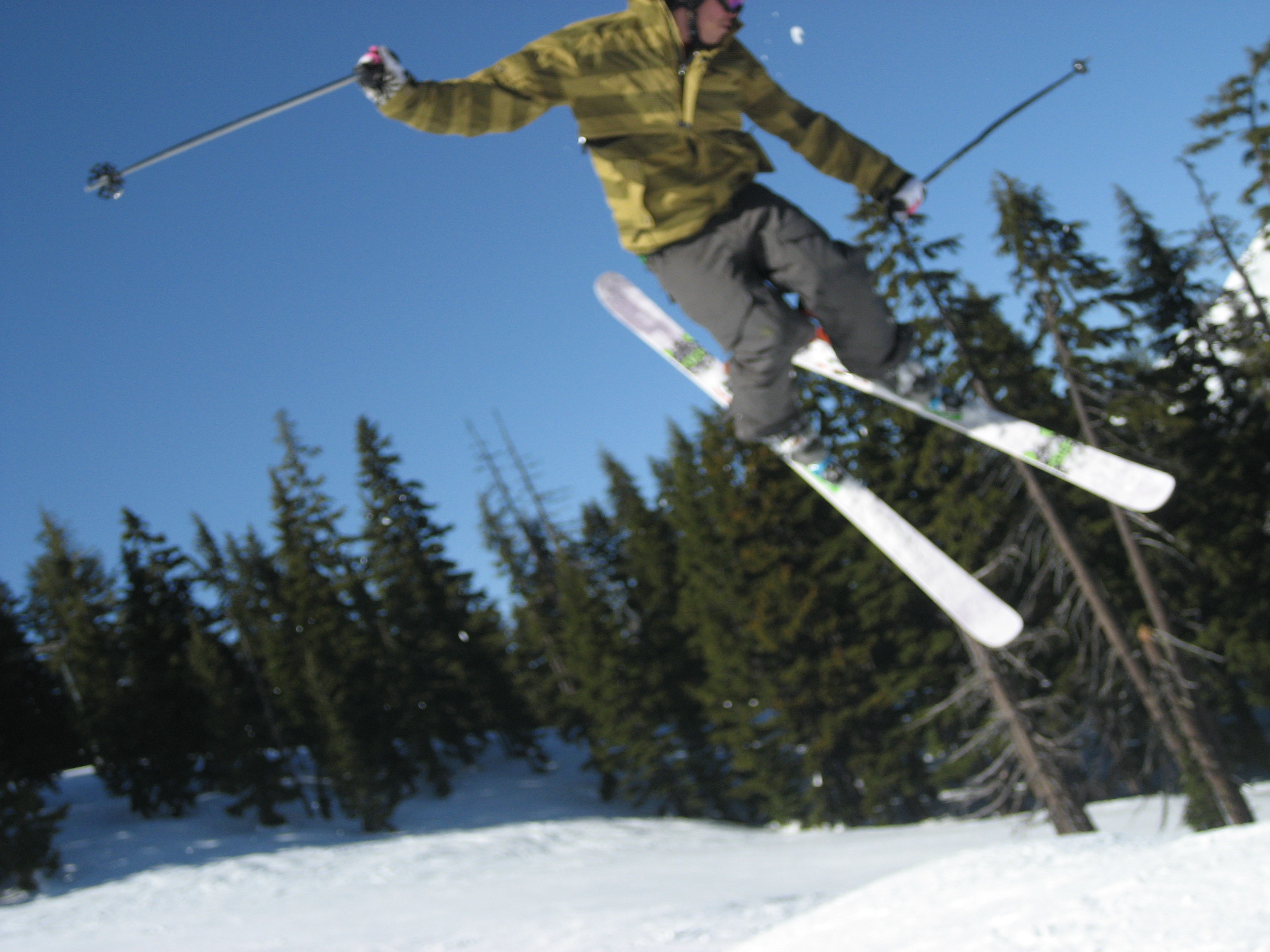 Skier with mustache...