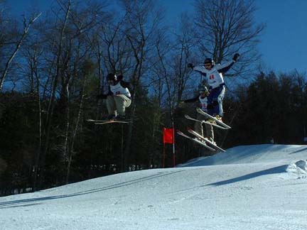 skiercross race - me in first, my buddy james in 2nd, and some dickhead in thirrd HAHAHA HE SUCKS
