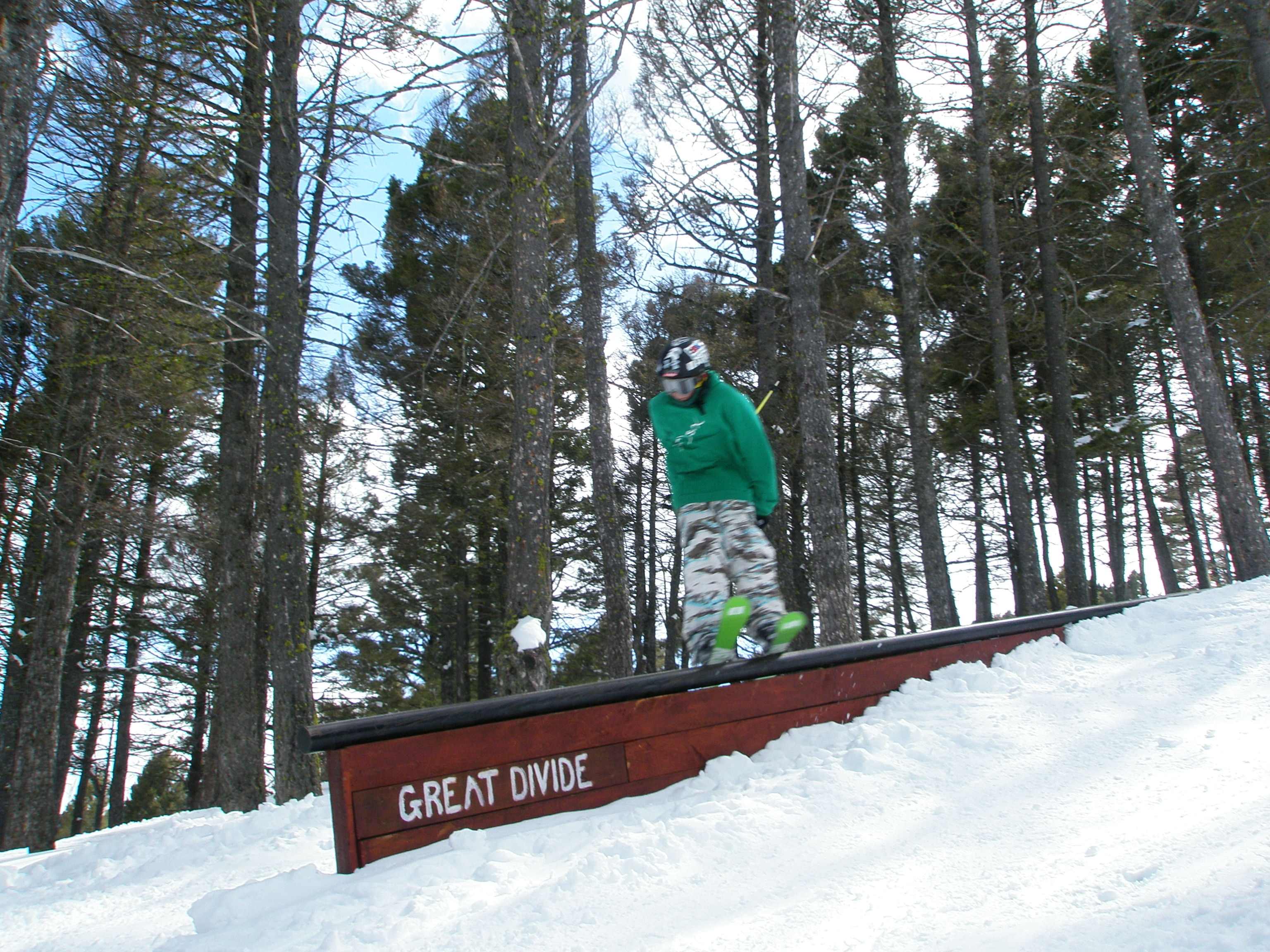 Skiing at great divide