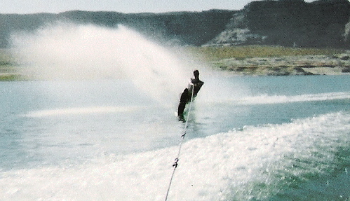 skiing at lake powell