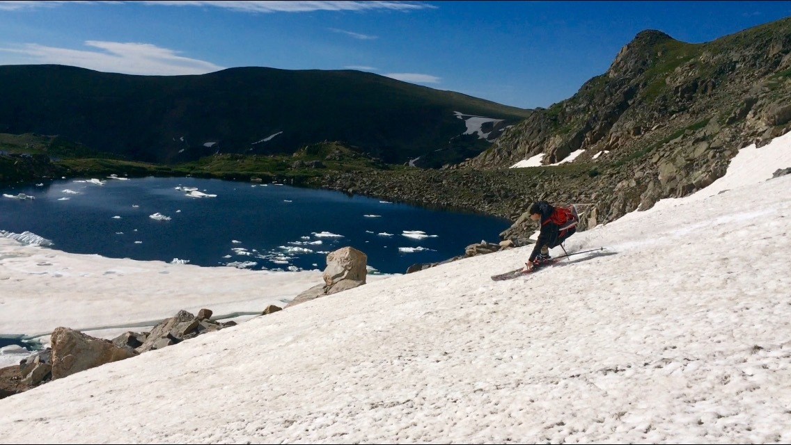 Skiing away from the swarms of mosquitos