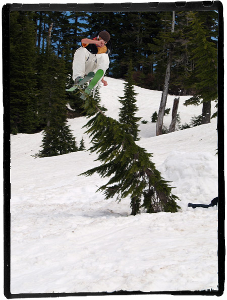 Skiing in the forest.....june 13th