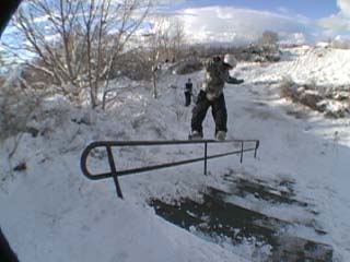 skiing is cool.  sick rail