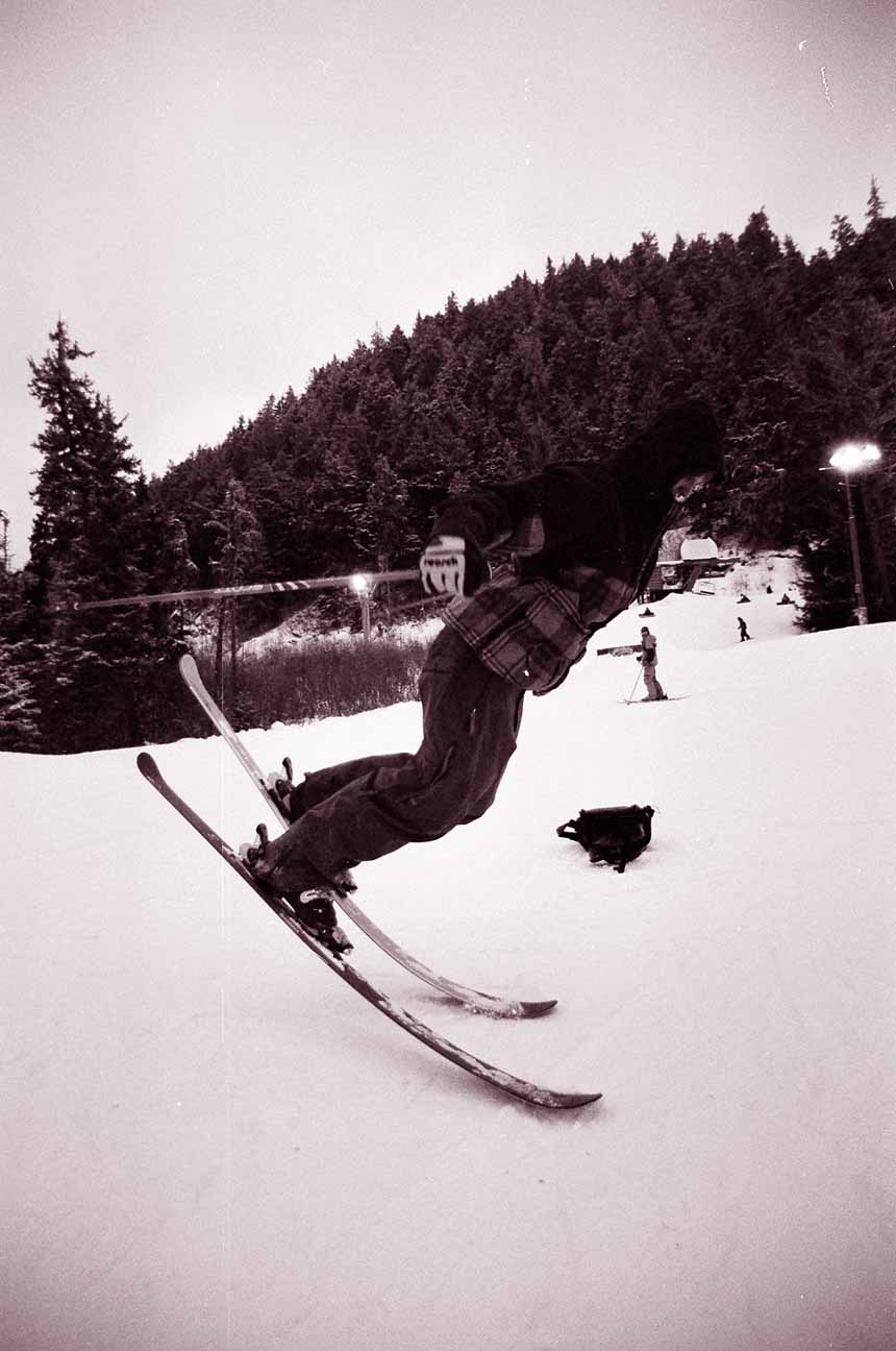 SKIING ON TOP OF THE SNOW
