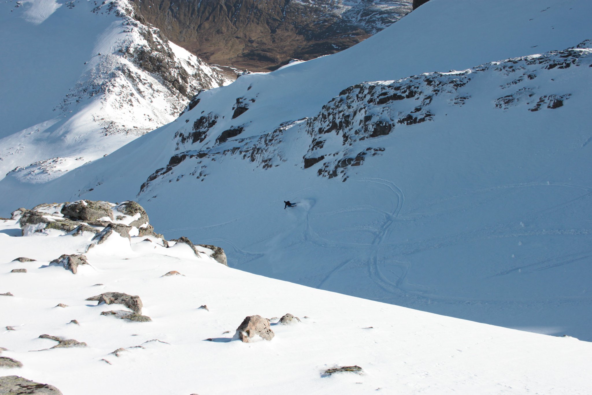 skiing spikes at nevis range