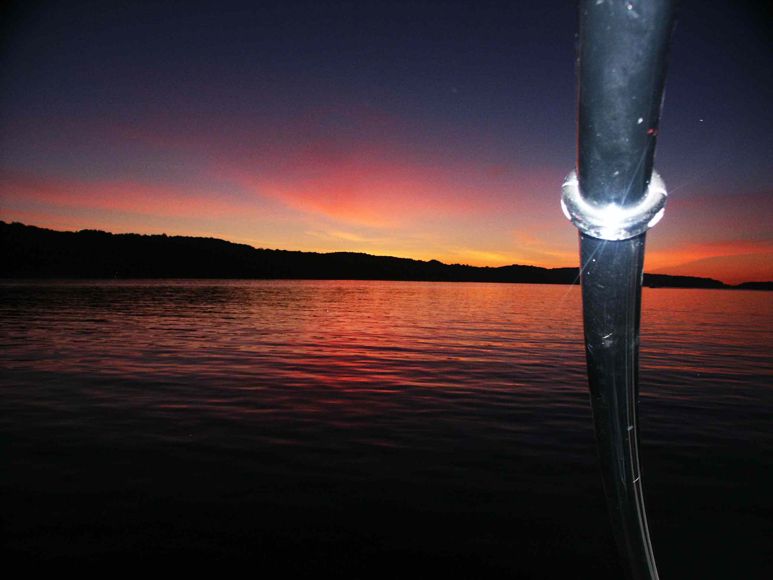 sky / tower after a sunset session on lake charlivoix