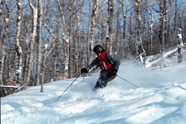slicin through the powder