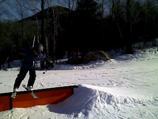 Slidin a rail at Loon