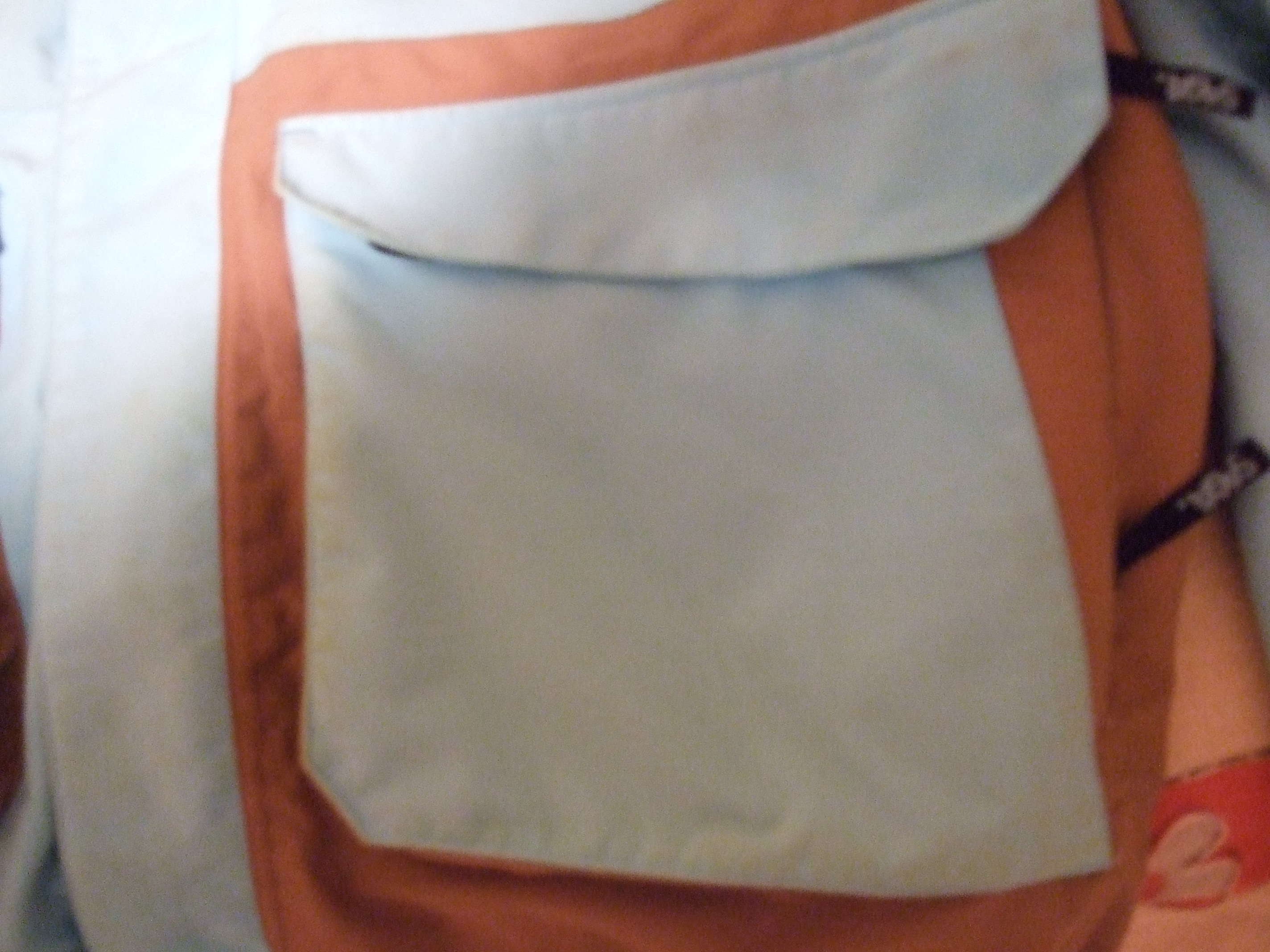 Slight staining on pocket